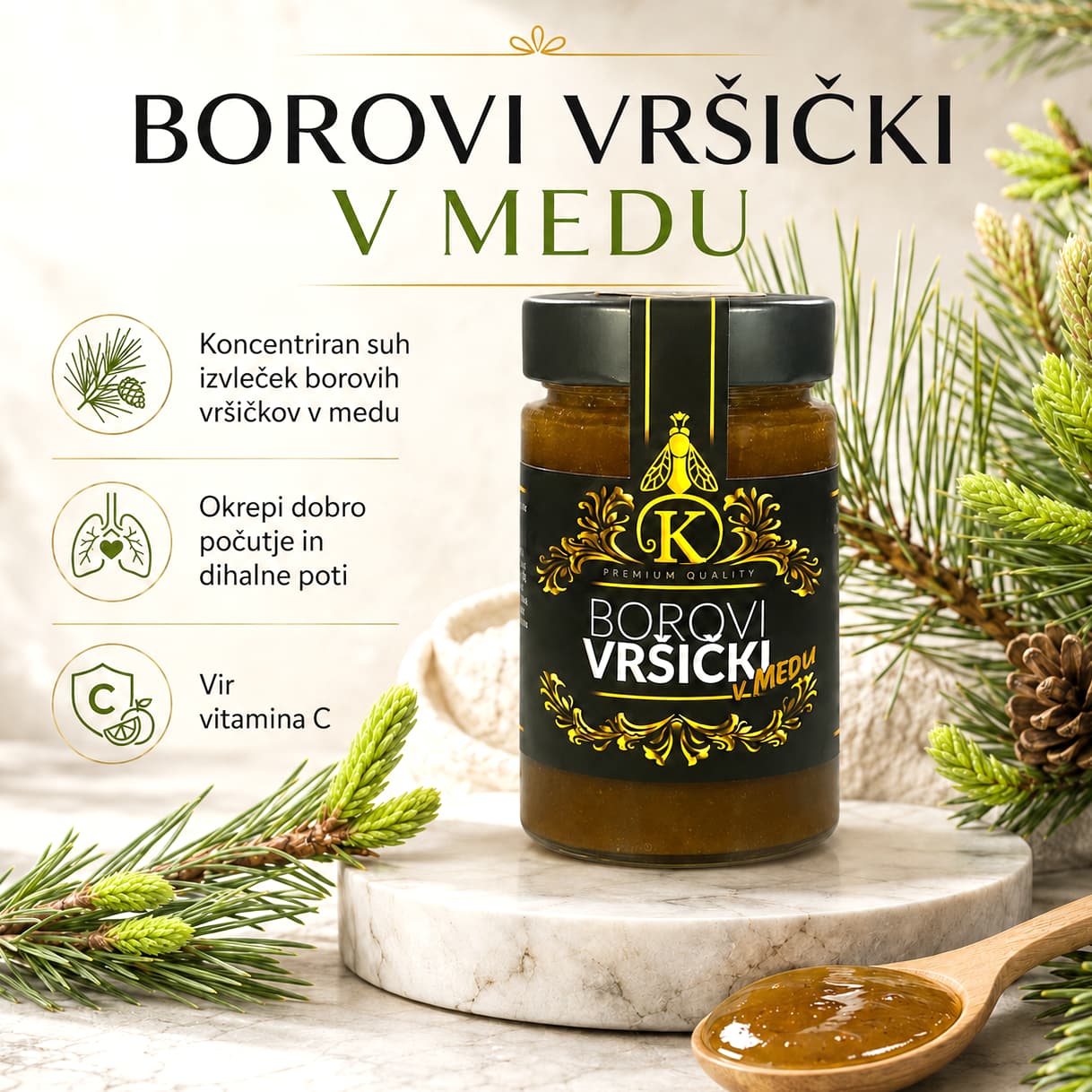 Borovi vršički v medu