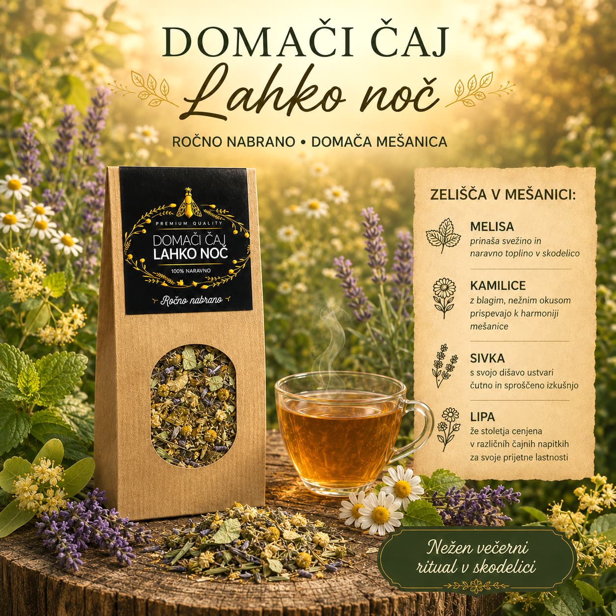 domači čaj lahko noč