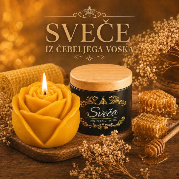 SVEČE iz ČEBELJEGA VOSKA