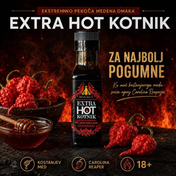 MEDENA ČILI PEKOČA EXTRA HOT KOTNIK OMAKA