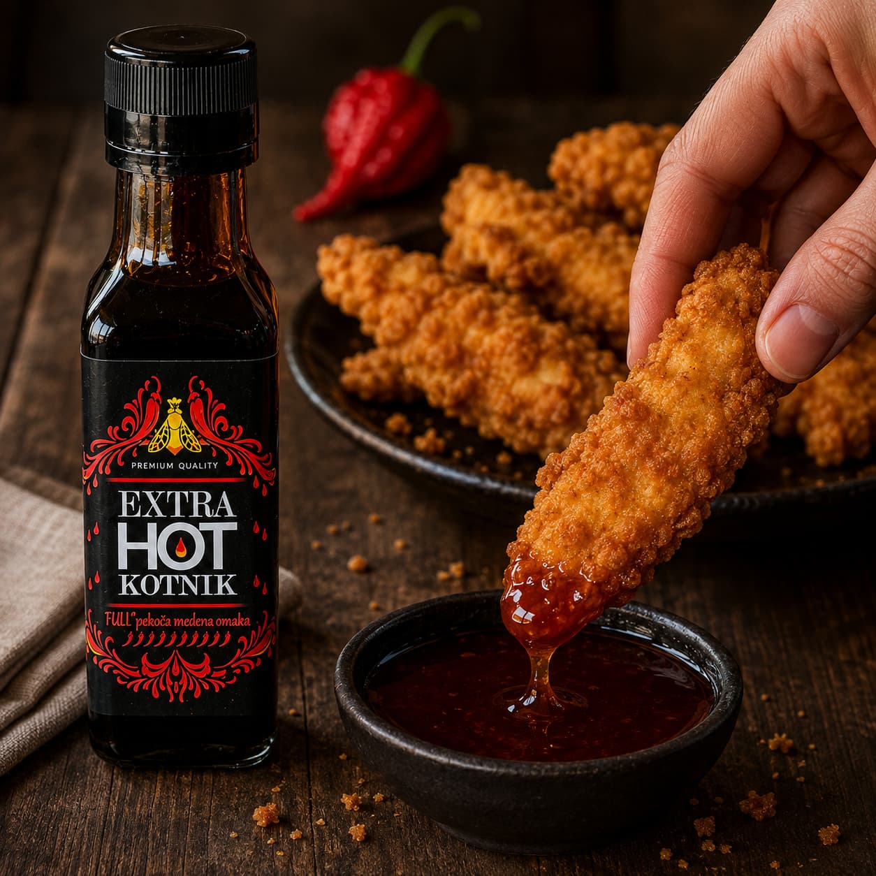 MEDENA ČILI PEKOČA EXTRA HOT KOTNIK OMAKA