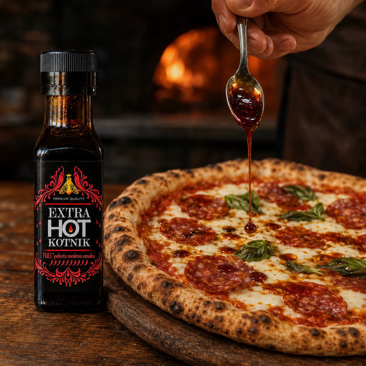 MEDENA ČILI PEKOČA EXTRA HOT KOTNIK OMAKA